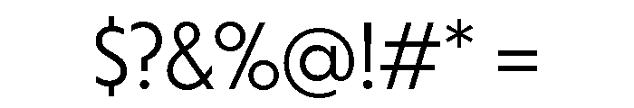 Otterco Display Light Font OTHER CHARS