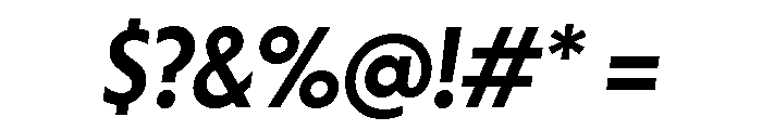 Otterco Display Medium Italic Font OTHER CHARS