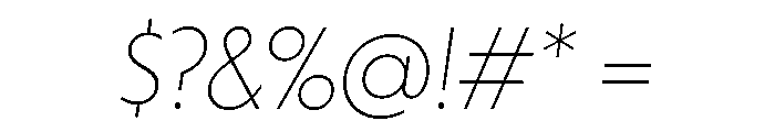 Otterco Display Thin Italic Font OTHER CHARS