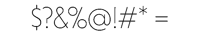 Otterco Display Thin Font OTHER CHARS