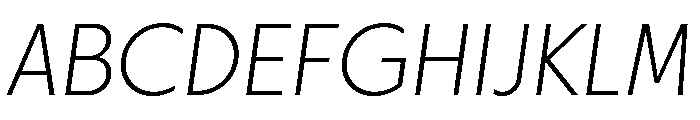 Otterco Extra Light Italic Font UPPERCASE