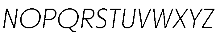 Otterco Extra Light Italic Font UPPERCASE