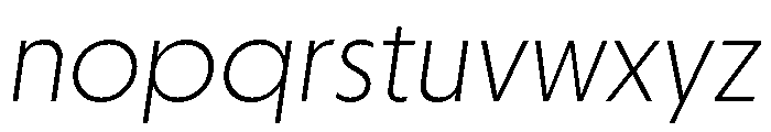 Otterco Extra Light Italic Font LOWERCASE