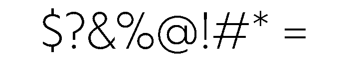 Otterco Extra Light Font OTHER CHARS