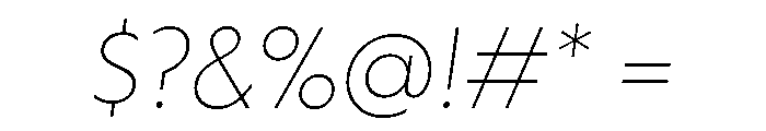 Otterco Thin Italic Font OTHER CHARS