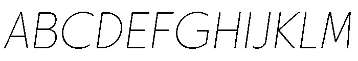 Otterco Thin Italic Font UPPERCASE