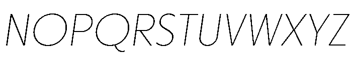 Otterco Thin Italic Font UPPERCASE