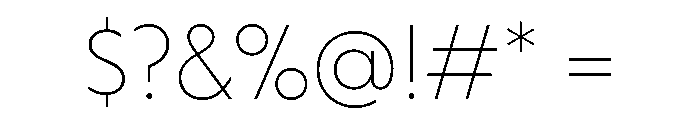 Otterco Thin Font OTHER CHARS
