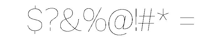Ouma Latin Variable Extra Light Font OTHER CHARS