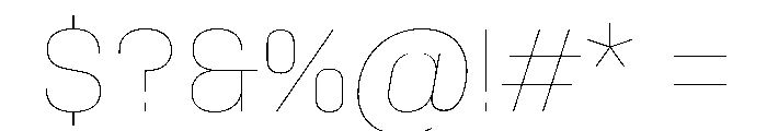 Ouma Latin Variable Thin Font OTHER CHARS