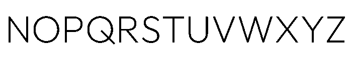Outfit ExtraLight Font UPPERCASE