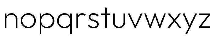 Outfit ExtraLight Font LOWERCASE