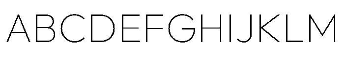 Outfit Thin Font UPPERCASE