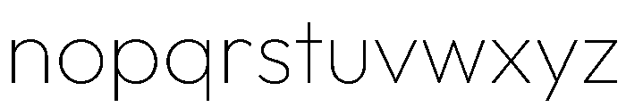 Outfit Thin Font LOWERCASE