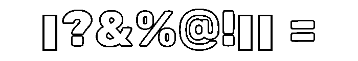 Outgrid Contour Regular Font OTHER CHARS