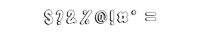 Outline Alphabet Font OTHER CHARS