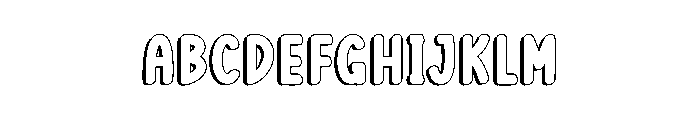 Outline Alphabet Font UPPERCASE