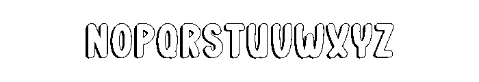 Outline Alphabet Font UPPERCASE