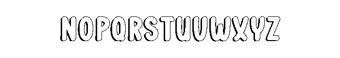 Outline Alphabet Font LOWERCASE