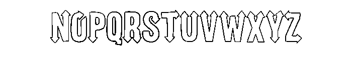 Outline Arrows By Squee Regular Font UPPERCASE