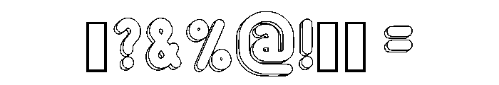 Outline Artwork Regular Font OTHER CHARS
