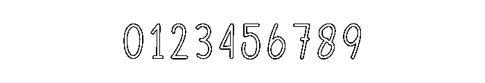 Outline Balloon Font OTHER CHARS