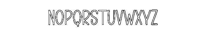 Outline Balloon Font UPPERCASE