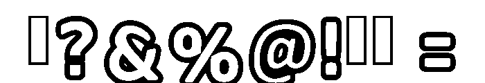 Outline Barbie Regular Font OTHER CHARS