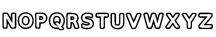 Outline Barbie Regular Font UPPERCASE