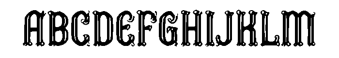 Outline Blackletter Font UPPERCASE