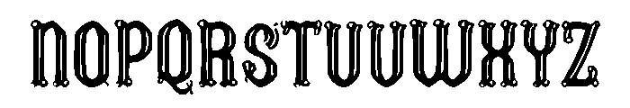 Outline Blackletter Font UPPERCASE