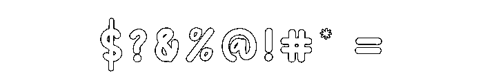Outline Christmas Font OTHER CHARS
