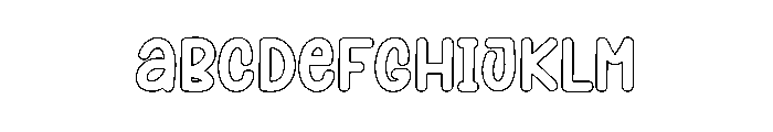 Outline Christmas Font UPPERCASE