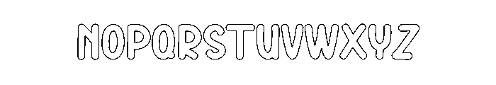 Outline Christmas Font UPPERCASE