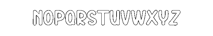 Outline Christmas Font LOWERCASE