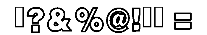 Outline Design Regular Font OTHER CHARS