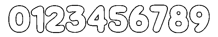 Outline Display Regular Font OTHER CHARS