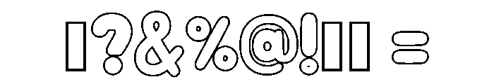 Outline Display Regular Font OTHER CHARS
