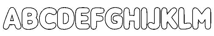 Outline Display Regular Font UPPERCASE
