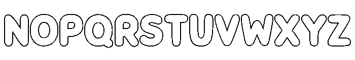 Outline Display Regular Font LOWERCASE