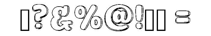 Outline Drawing Regular Font OTHER CHARS