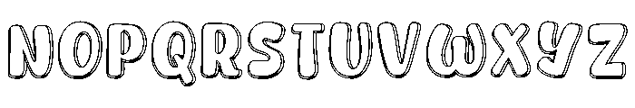 Outline Drawing Regular Font LOWERCASE
