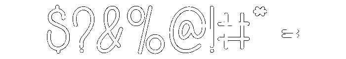 Outline Drawing Font OTHER CHARS