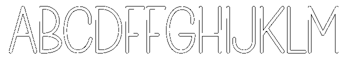 Outline Drawing Font UPPERCASE