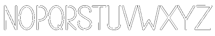 Outline Drawing Font UPPERCASE