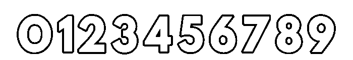 Outline Friday Regular Font OTHER CHARS