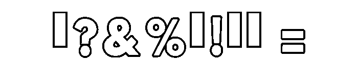 Outline Friday Regular Font OTHER CHARS