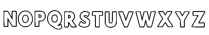 Outline Friday Regular Font LOWERCASE
