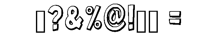 Outline Grinch Regular Font OTHER CHARS