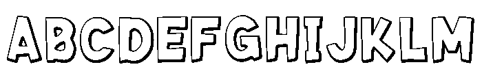 Outline Grinch Regular Font UPPERCASE